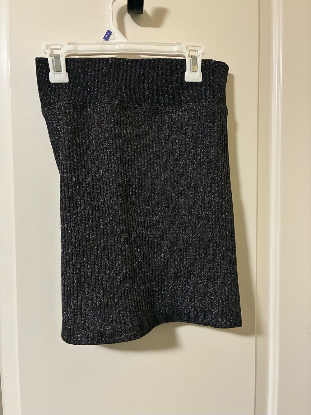 nwt pink victoria’s secret Sparkle Rib Knit Black grey Mini Skirt